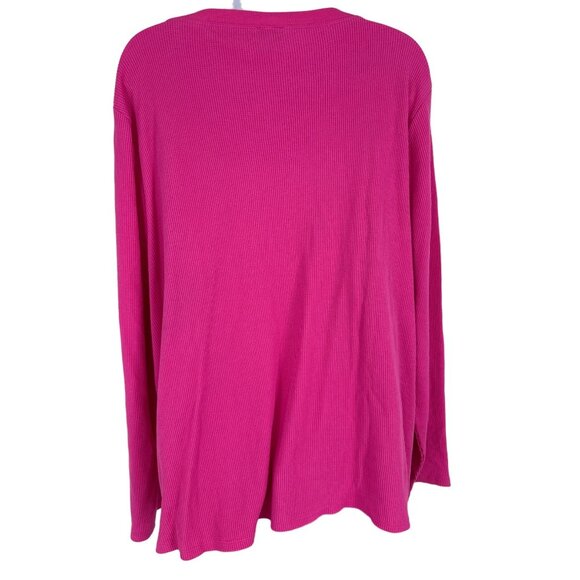 J. Crew Long Sleeve Crew Neck Waffle Knit Top Size 2X - Picture 4 of 9